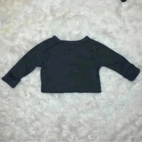 Gerber Shirt Long Sleeved Snaps  Grey / Yellow Dinosaurs Size Newborn - Picture 14 of 16